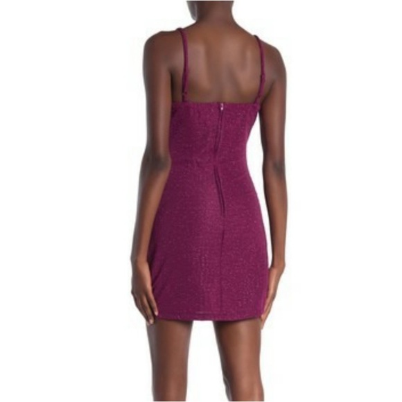 Maroon Glittery Bailey Blue XL Bodycon Formal Prom Dress - Picture 2 of 10